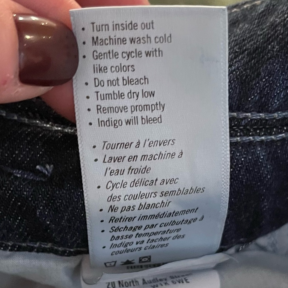 PAIGE Vintage Wide Leg Jeans Dark Wash Size 24 High Rise - Picture 10 of 11